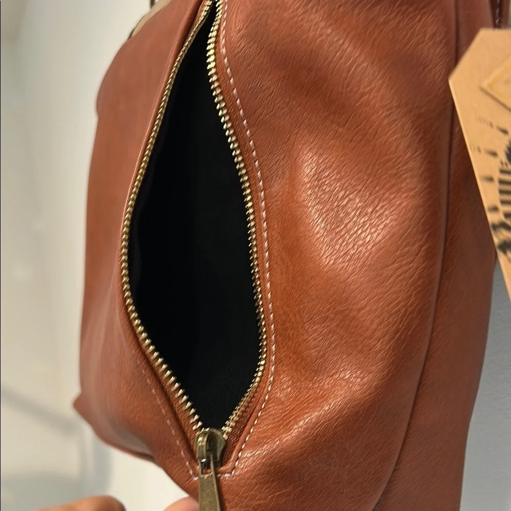 Catchfly South western boho Brown concealed carry crossbody Bag new w tag